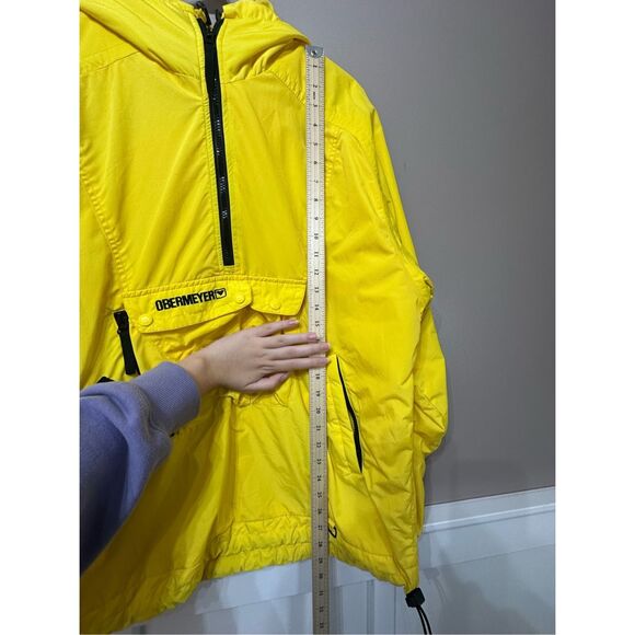 Vintage Obermeyer Yellow Adinorak Jacket Lined Windbreaker Men's Medium - Picture 9 of 11